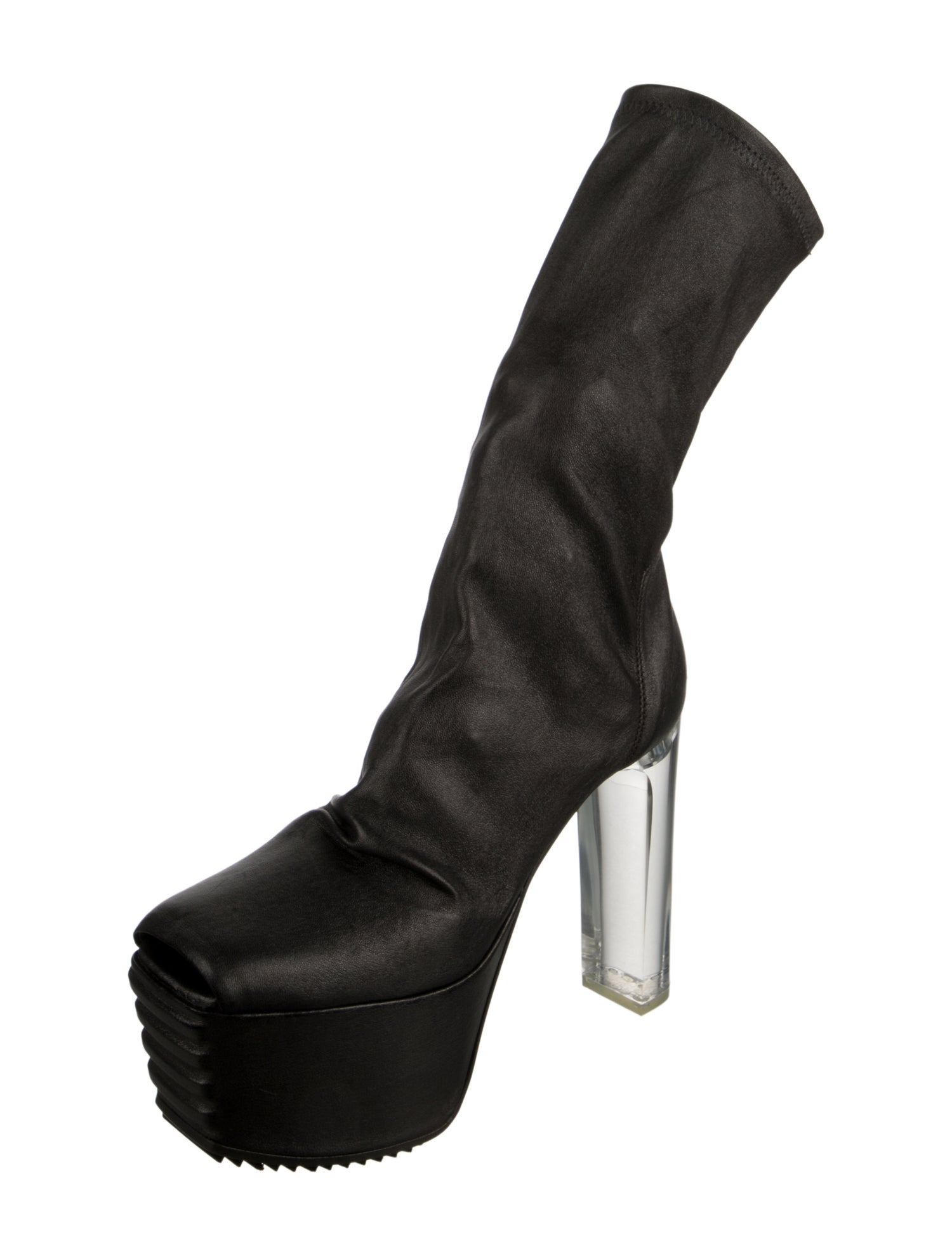Rick Owens Leather Sock Boots