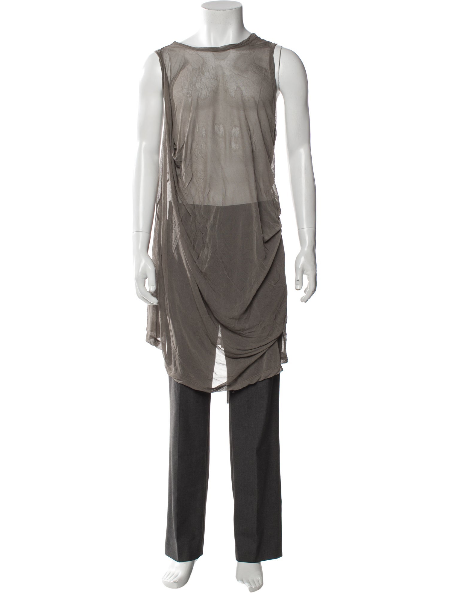 Rick Owens Scoop Neck Sleeveless Jersey w/ Tags