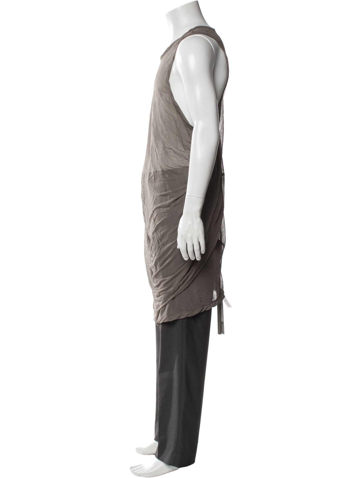 Rick Owens Scoop Neck Sleeveless Jersey w/ Tags