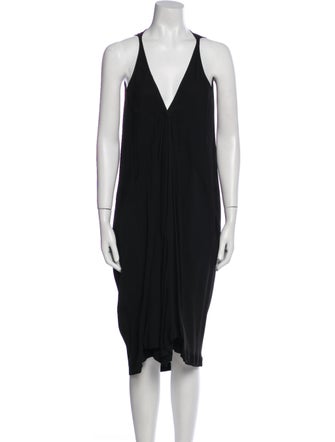 Rick Owens Plunge Neckline Long Dress