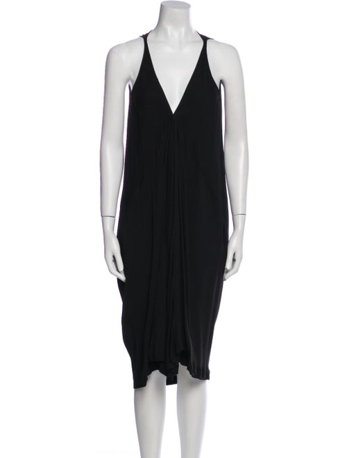 Rick Owens Plunge Neckline Long Dress