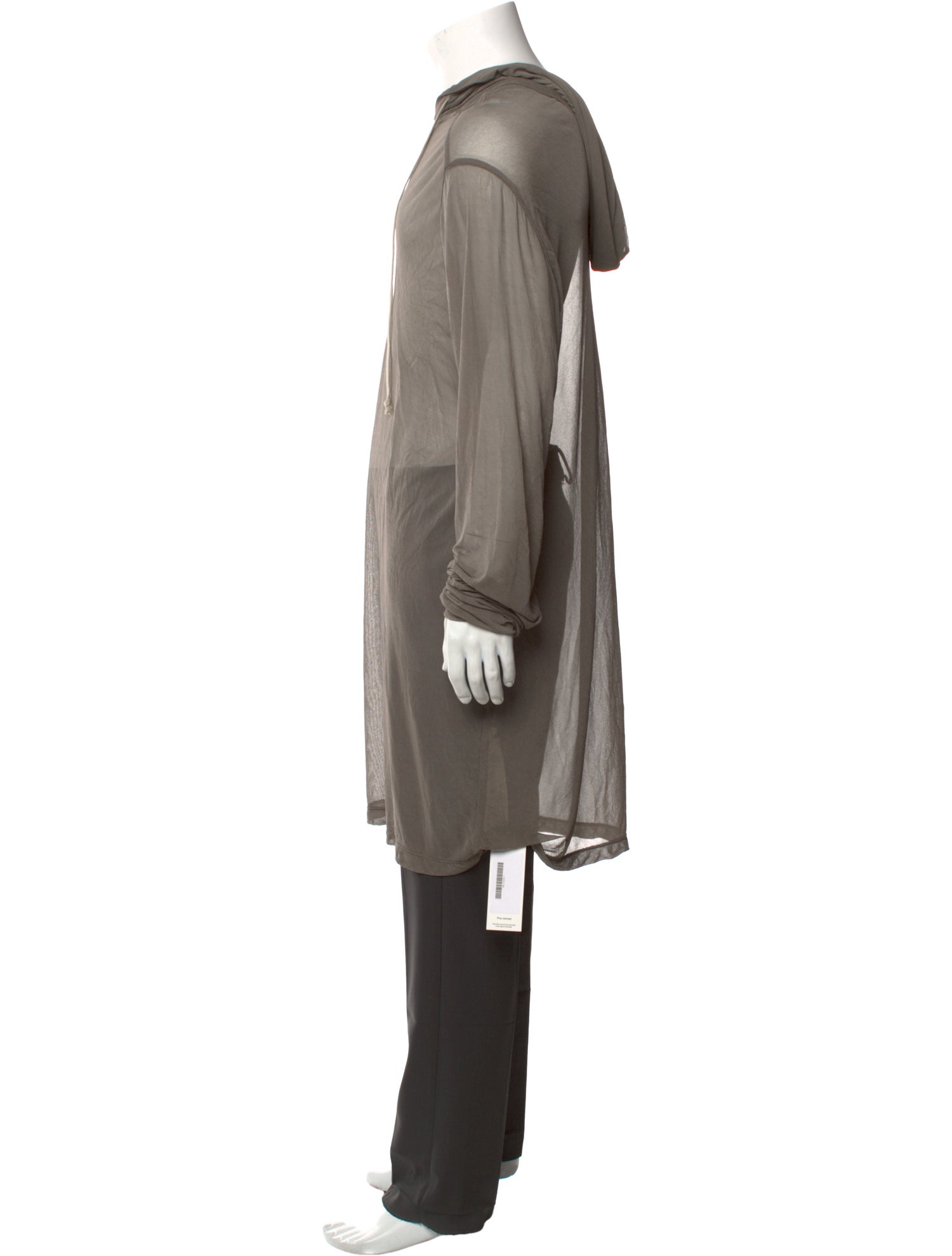 Rick Owens Crew Neck Long Sleeve Hoodie