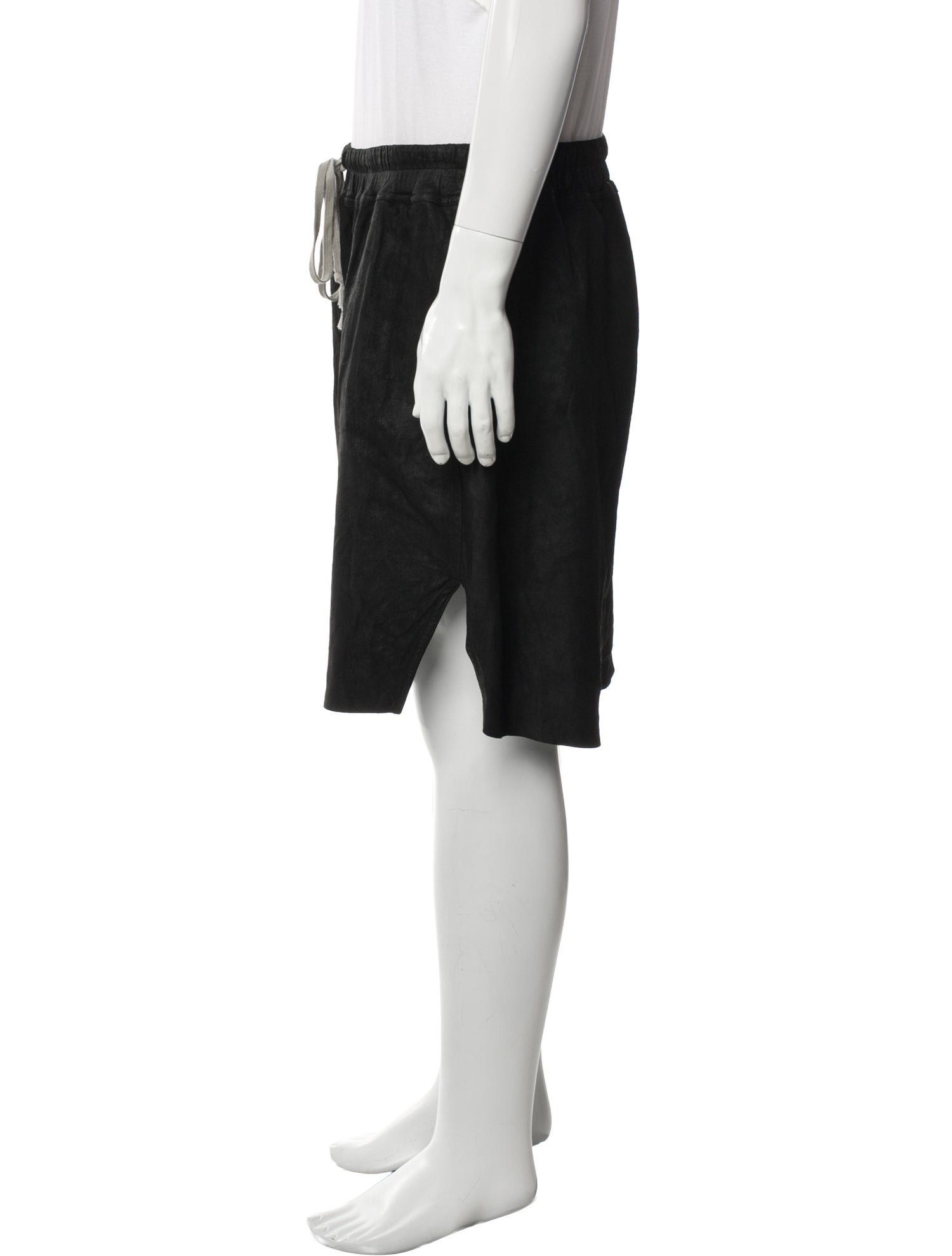 Rick Owens Lamb Leather Jogger Shorts