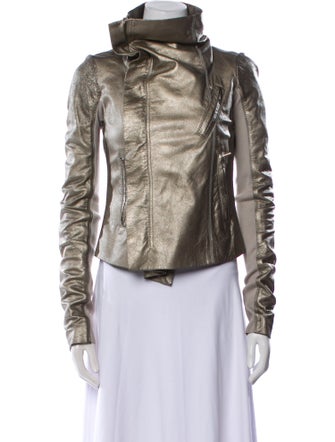 Rick Owens Late 2000's - Early 2010's Leather Biker Jacket