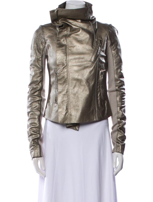 Rick Owens Late 2000's - Early 2010's Leather Biker Jacket