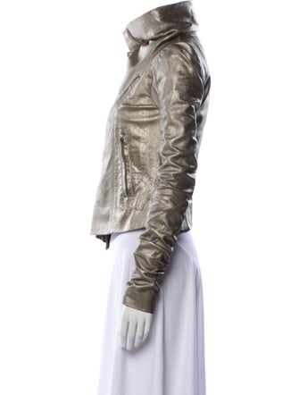 Rick Owens Late 2000's - Early 2010's Leather Biker Jacket