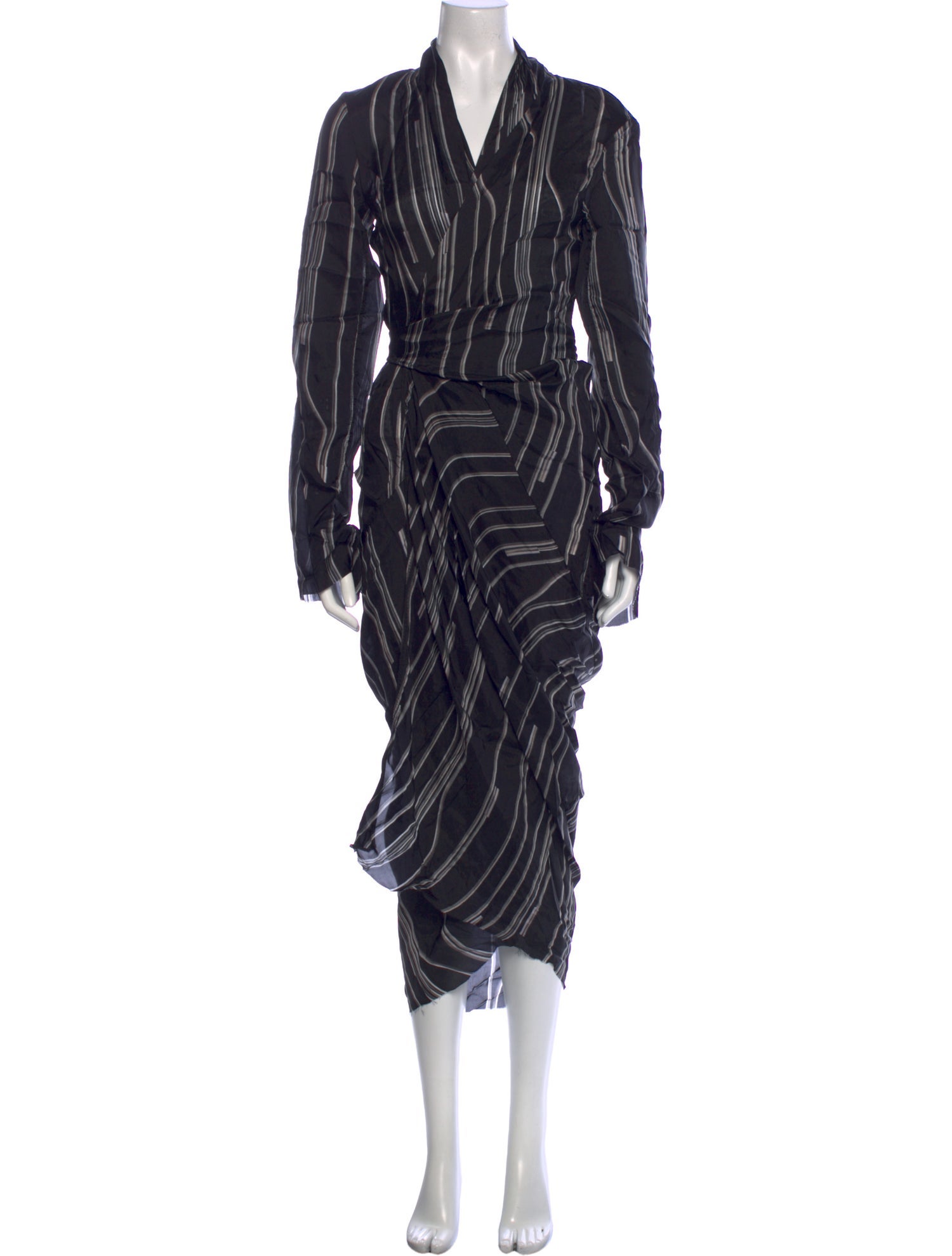 Rick Owens Striped Long Dress