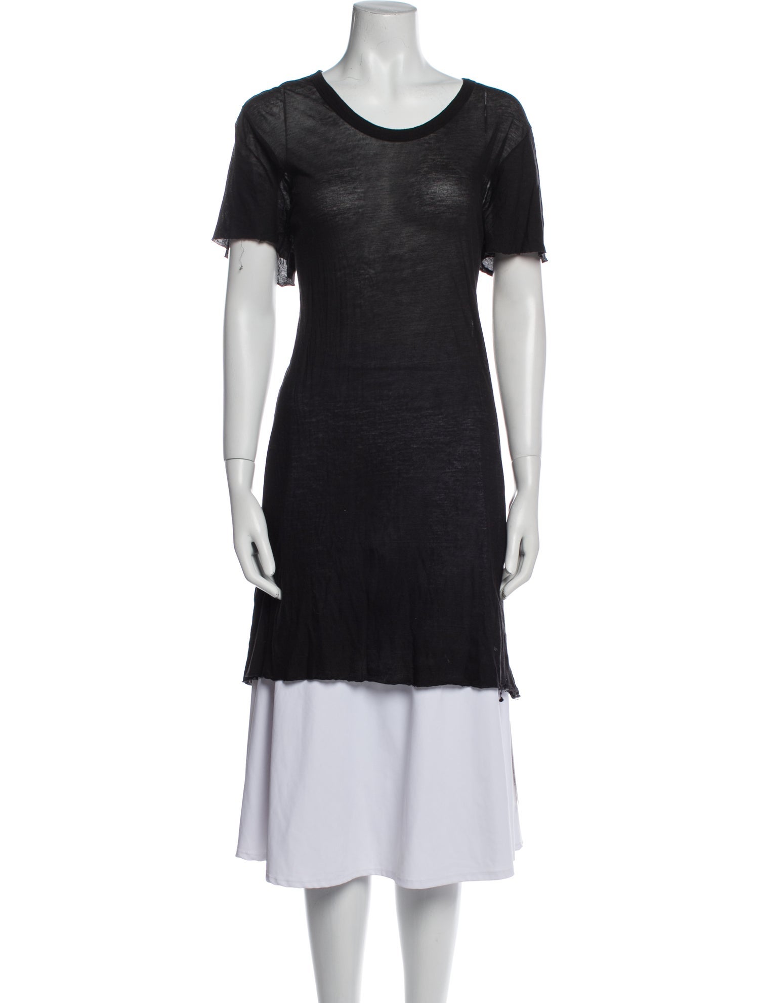 Rick Owens Scoop Neck Short Sleeve T-Shirt