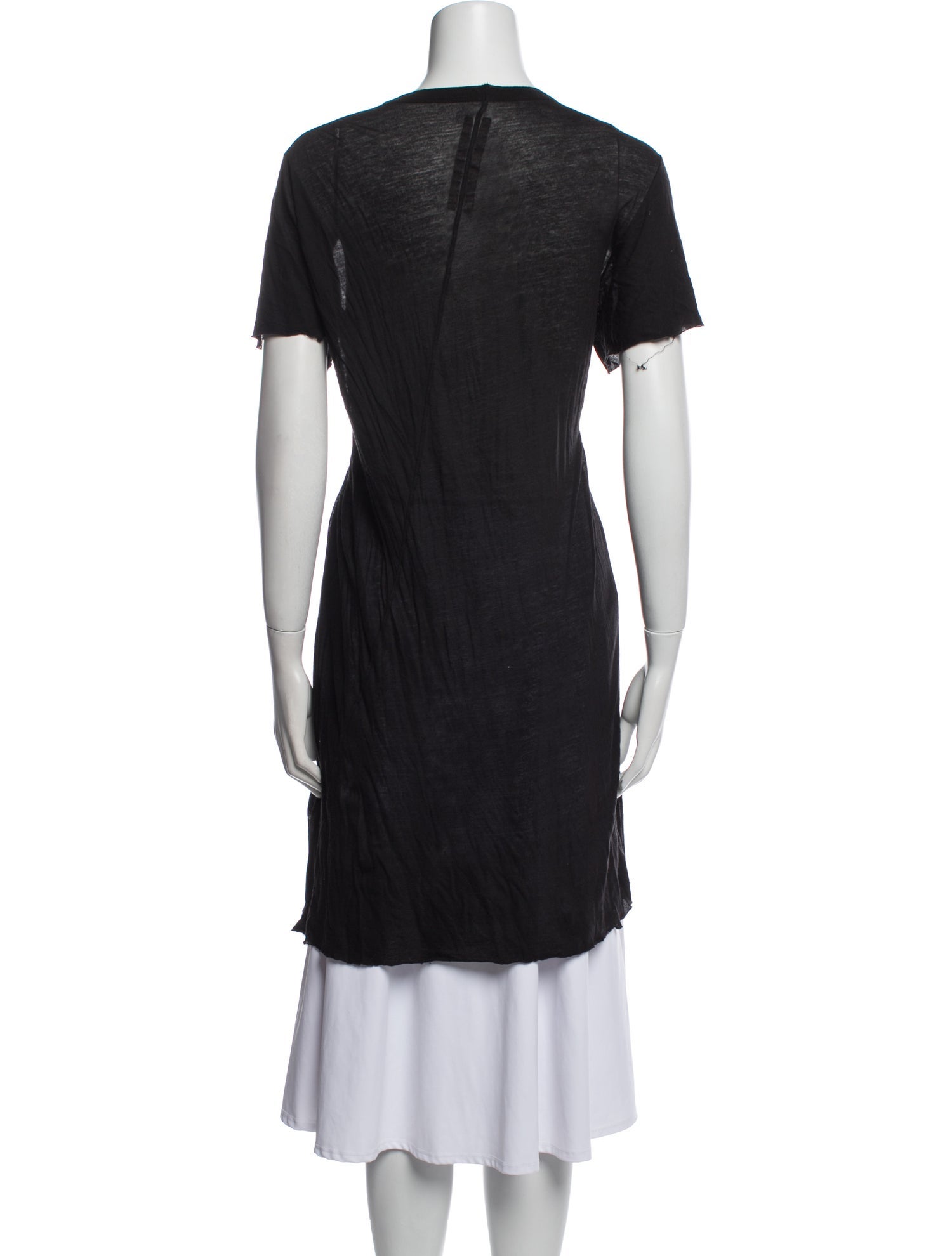 Rick Owens Scoop Neck Short Sleeve T-Shirt