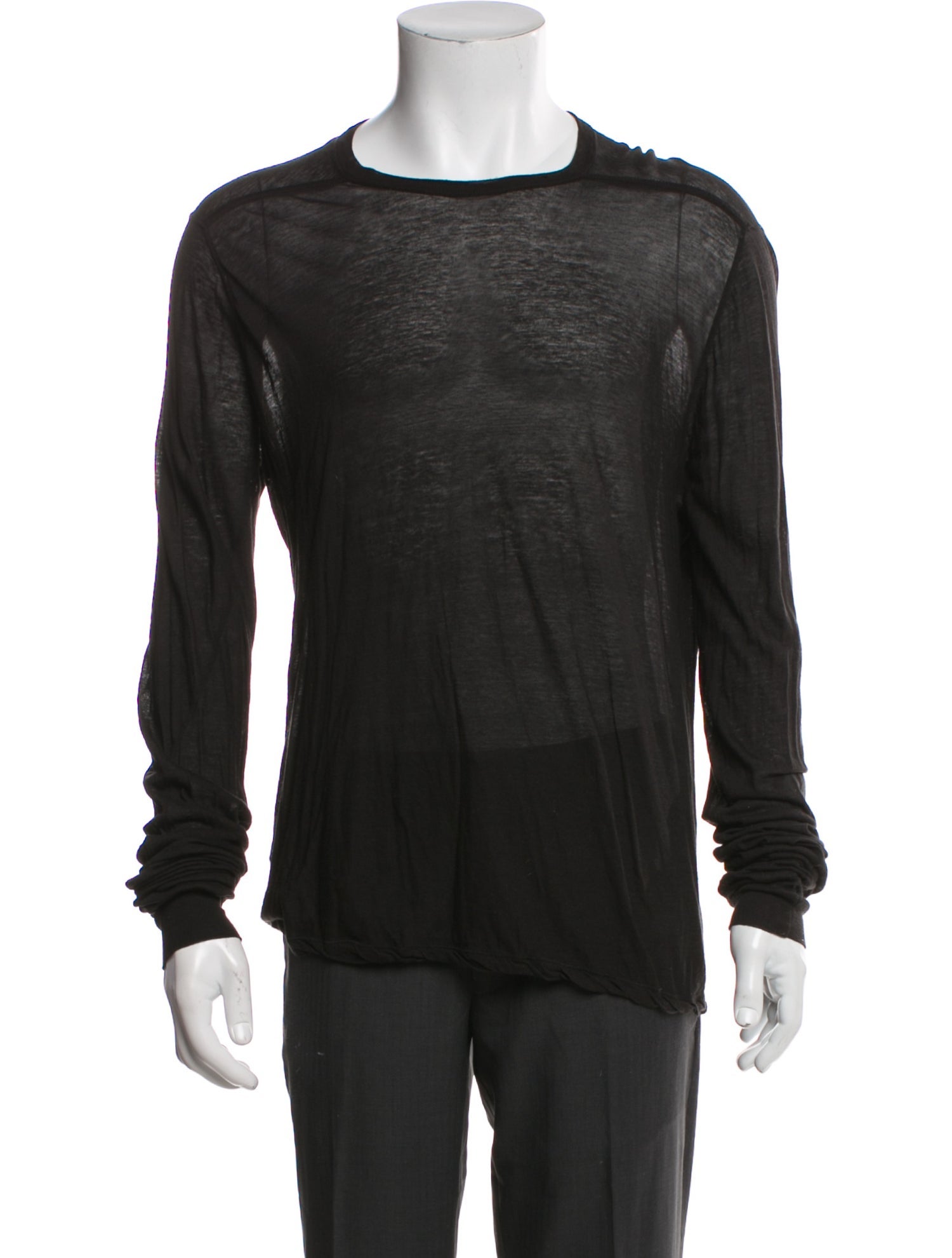 Rick Owens Crew Neck Long Sleeve T-Shirt