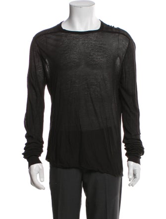Rick Owens Crew Neck Long Sleeve T-Shirt