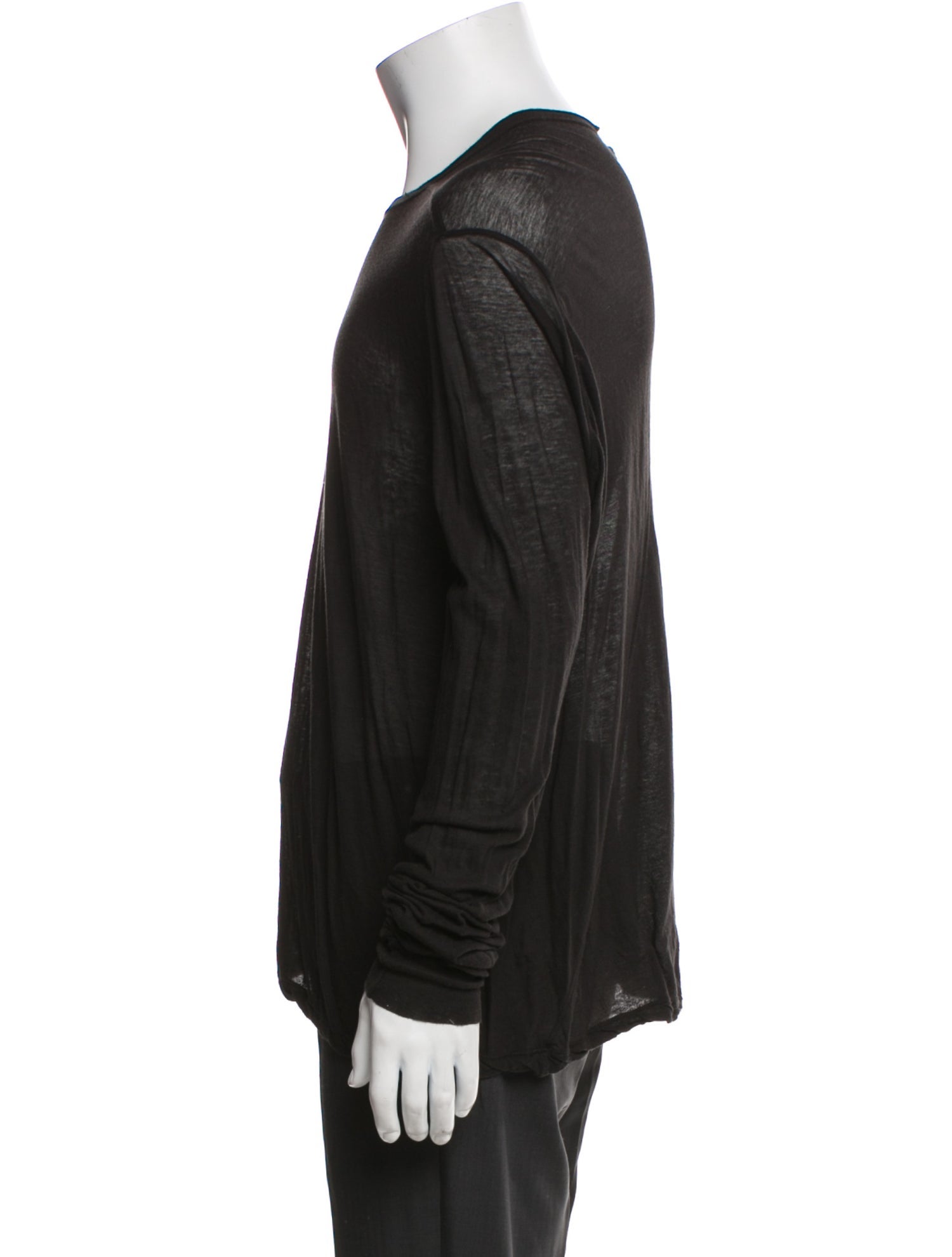 Rick Owens Crew Neck Long Sleeve T-Shirt