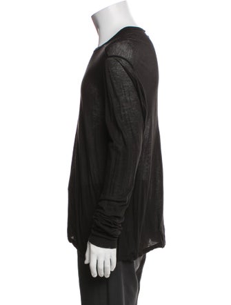 Rick Owens Crew Neck Long Sleeve T-Shirt