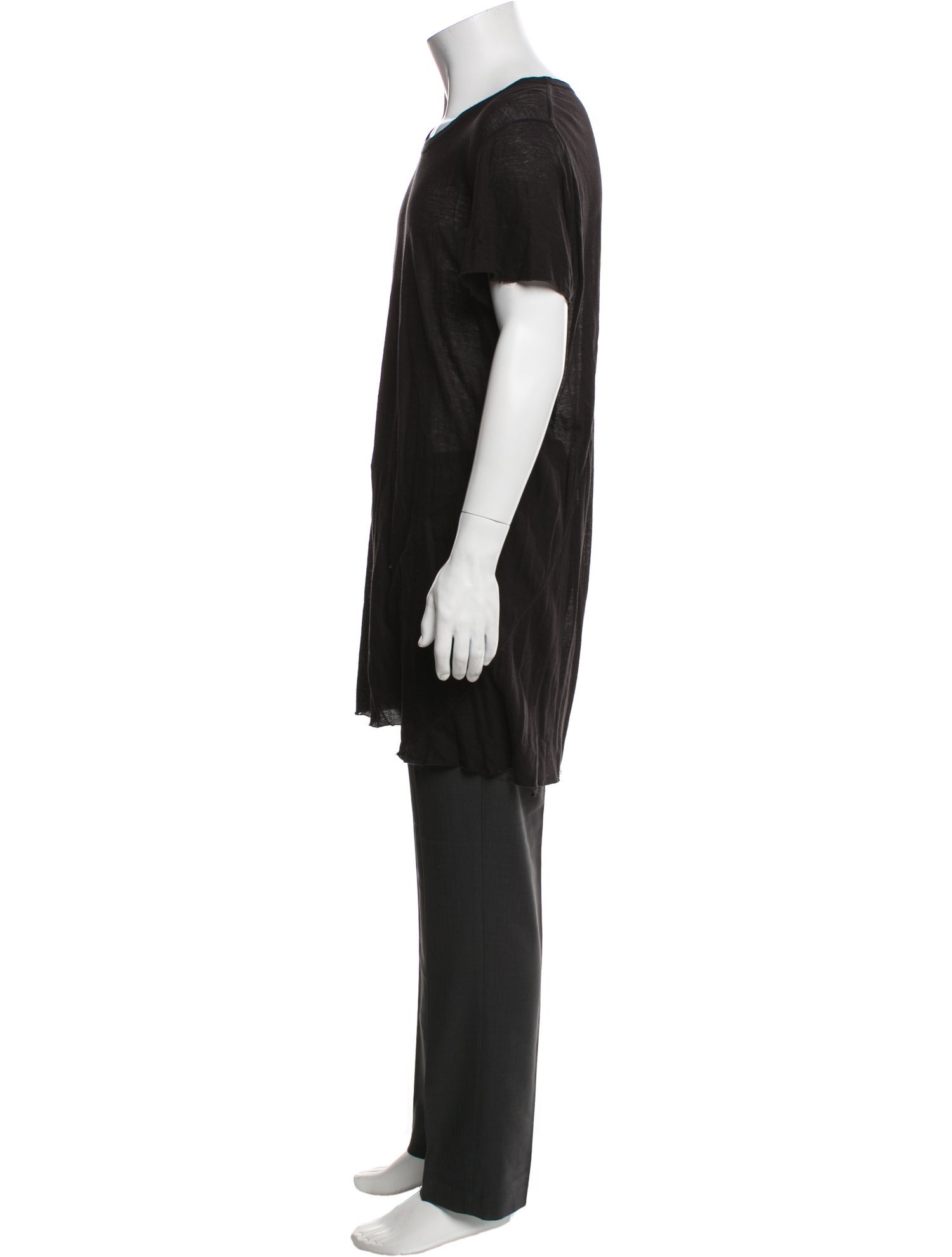 Rick Owens Scoop Neck Short Sleeve T-Shirt
