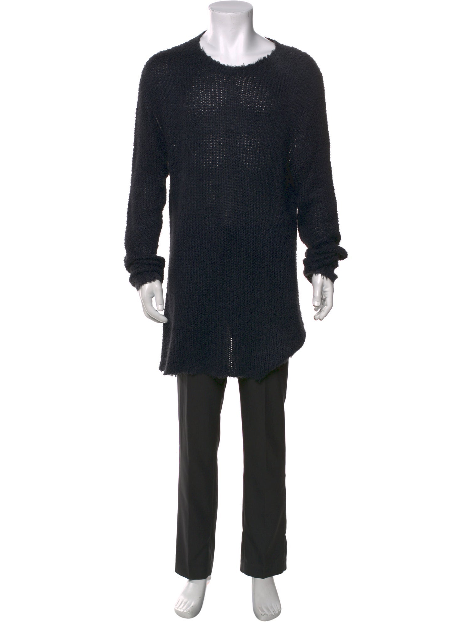 Rick Owens Silk Crew Neck Pullover