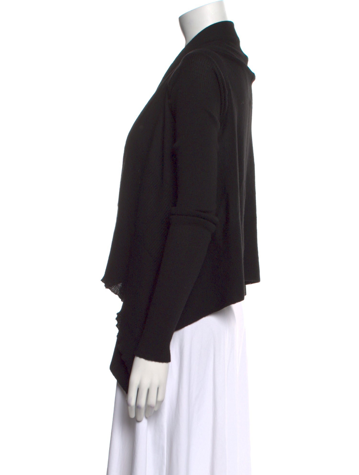 Rick Owens Virgin Wool Open Front Sweater