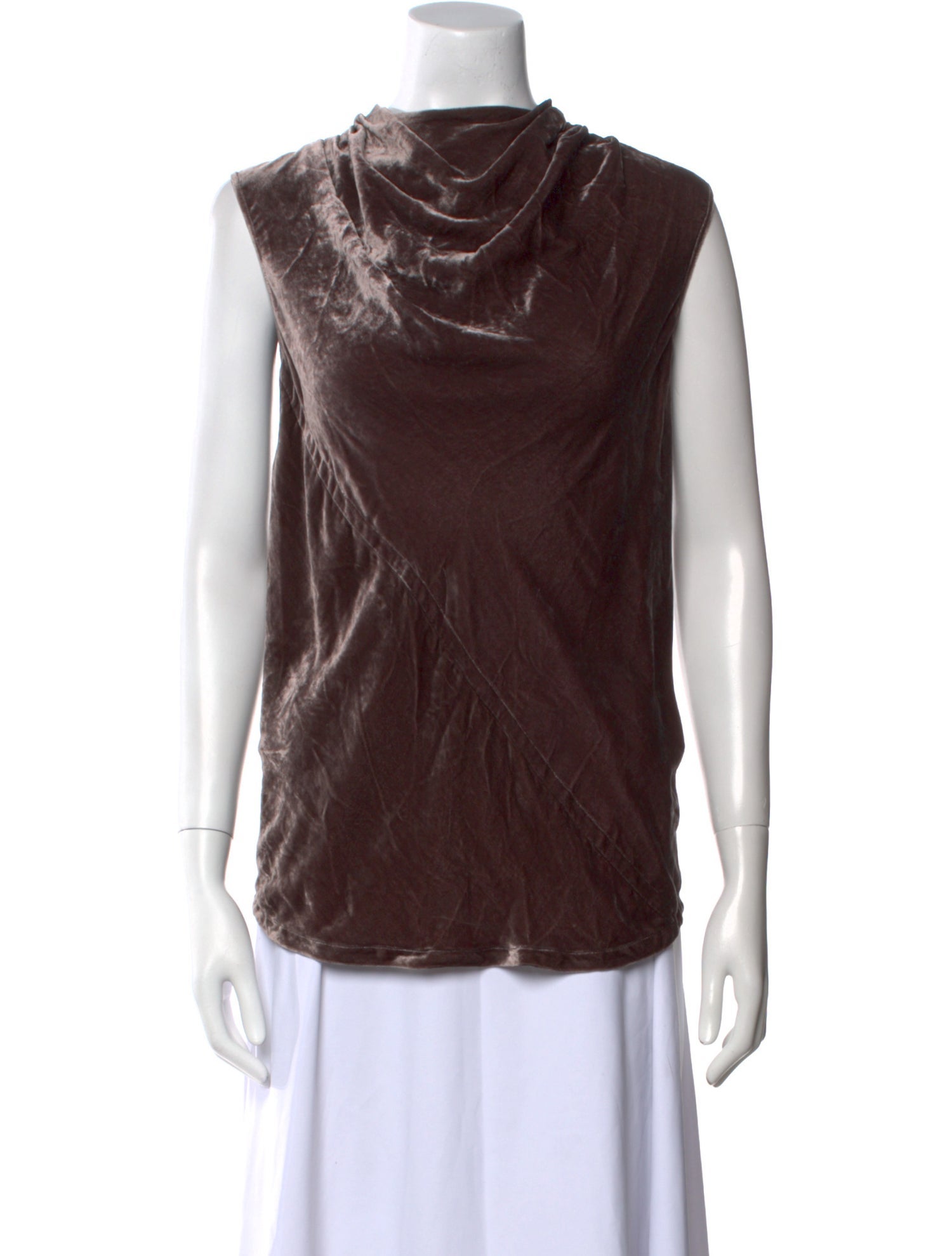 Rick Owens Cowl Neck Sleeveless Top