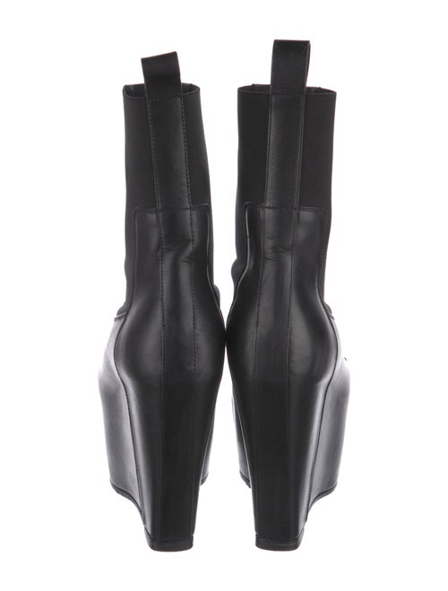 Rick Owens Leather Cutout Accent Boots