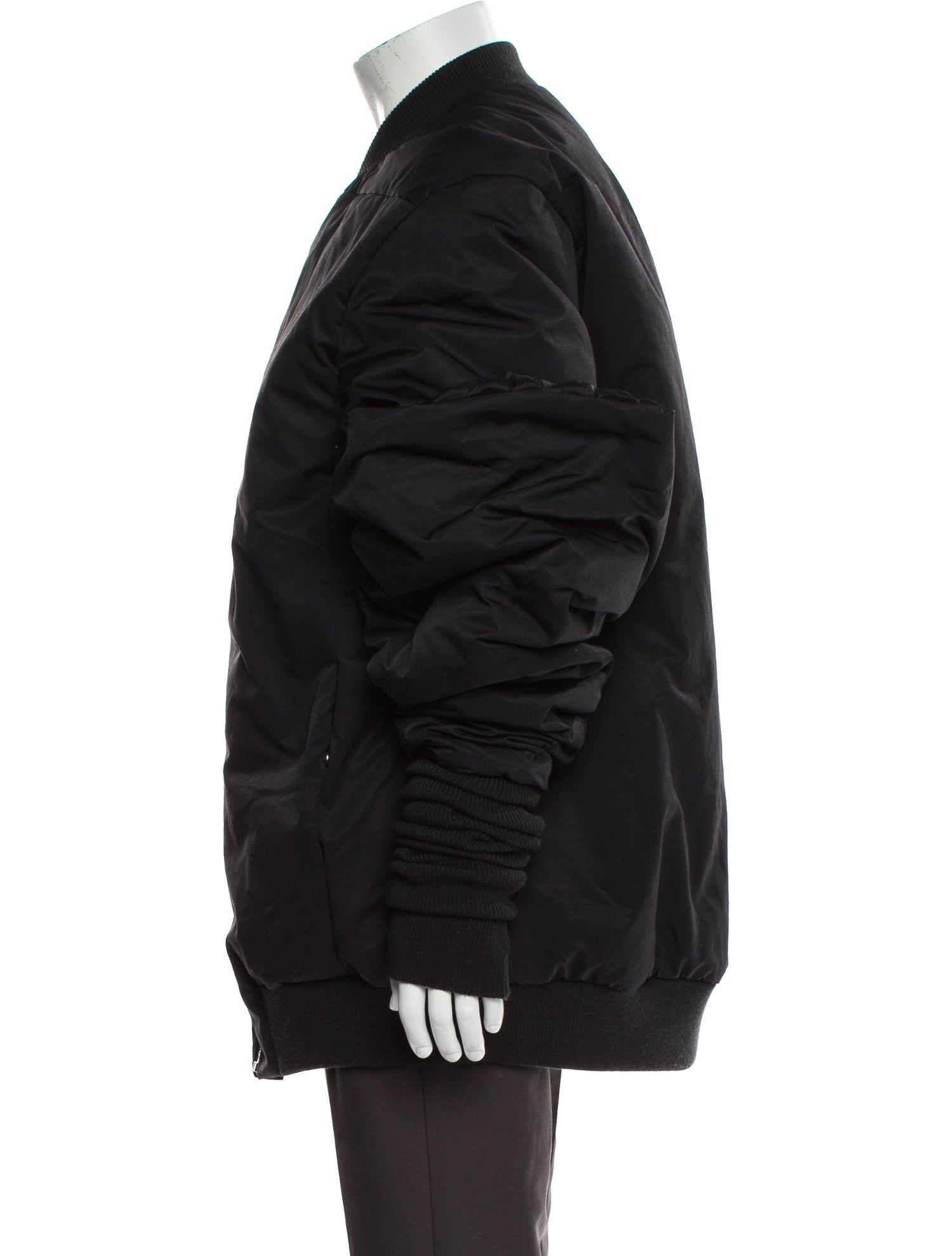 Rick Owens 2022 'Strobe' Gauntlet Bomber Jacket