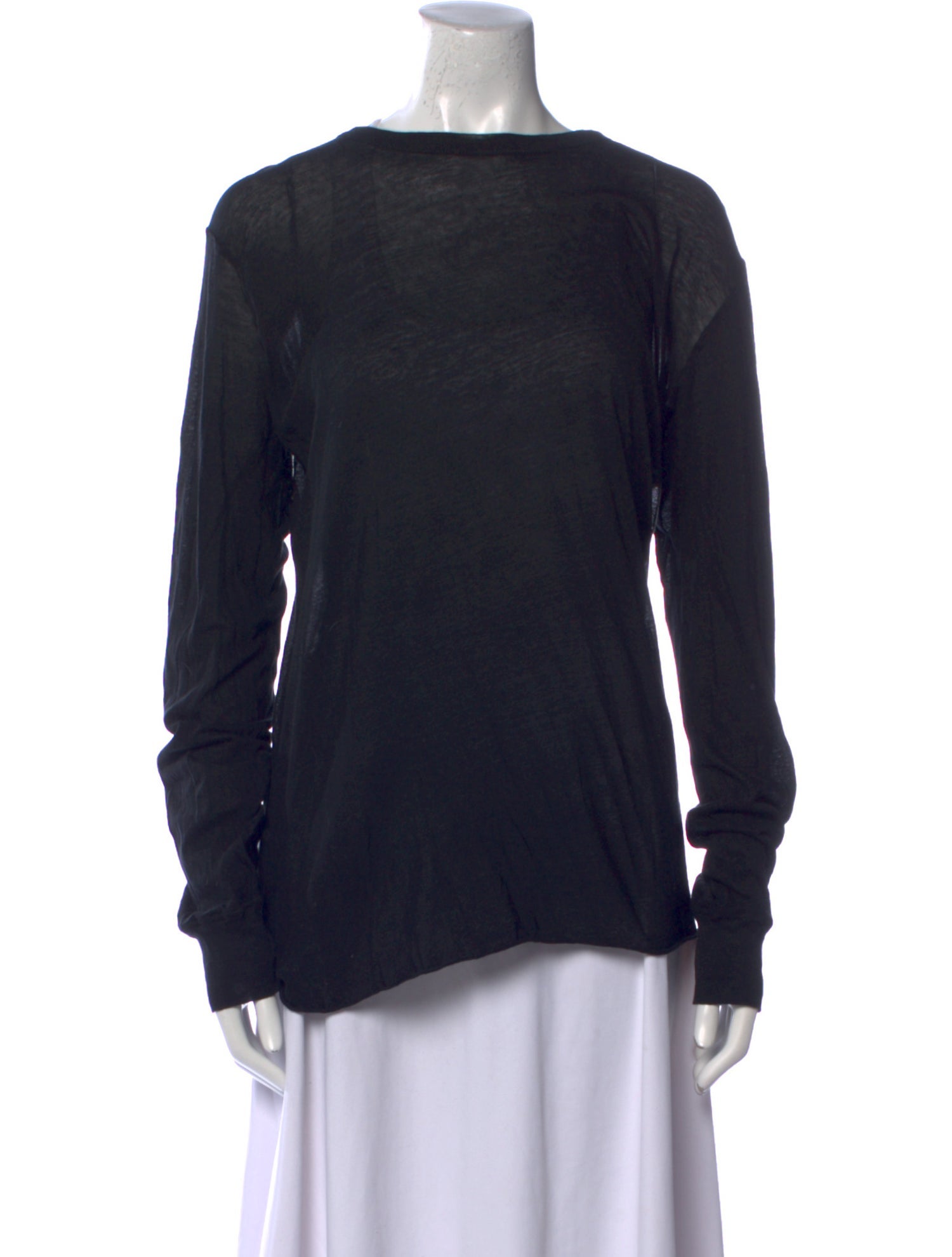 Rick Owens Bateau Neckline Long Sleeve Top