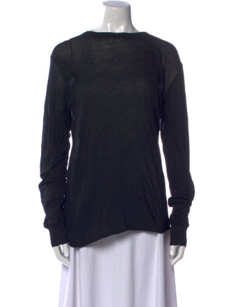 Rick Owens Bateau Neckline Long Sleeve Top
