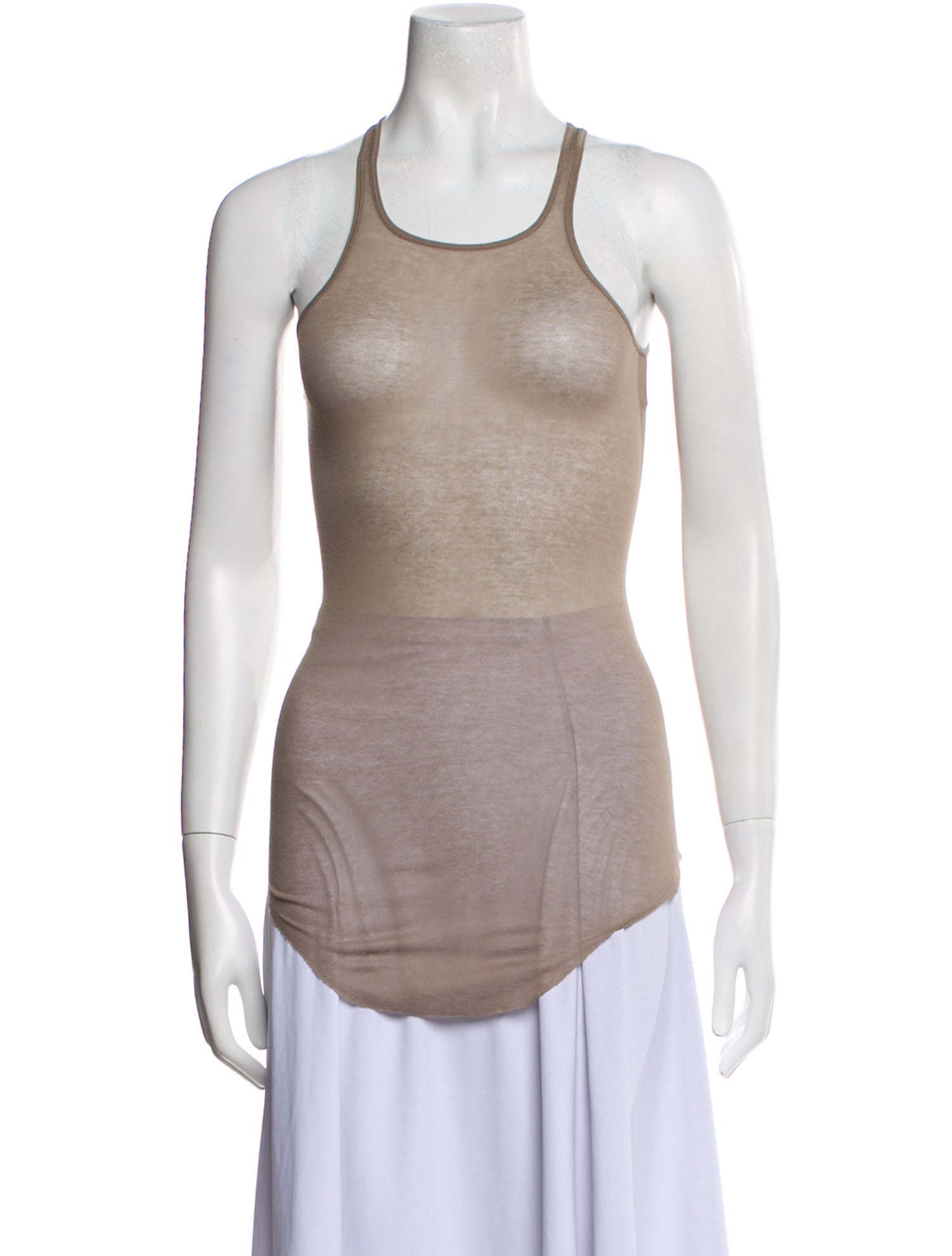 Rick Owens Scoop Neck Sleeveless Top