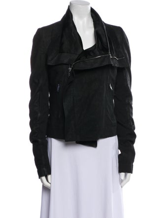 Rick Owens Leather Biker Jacket