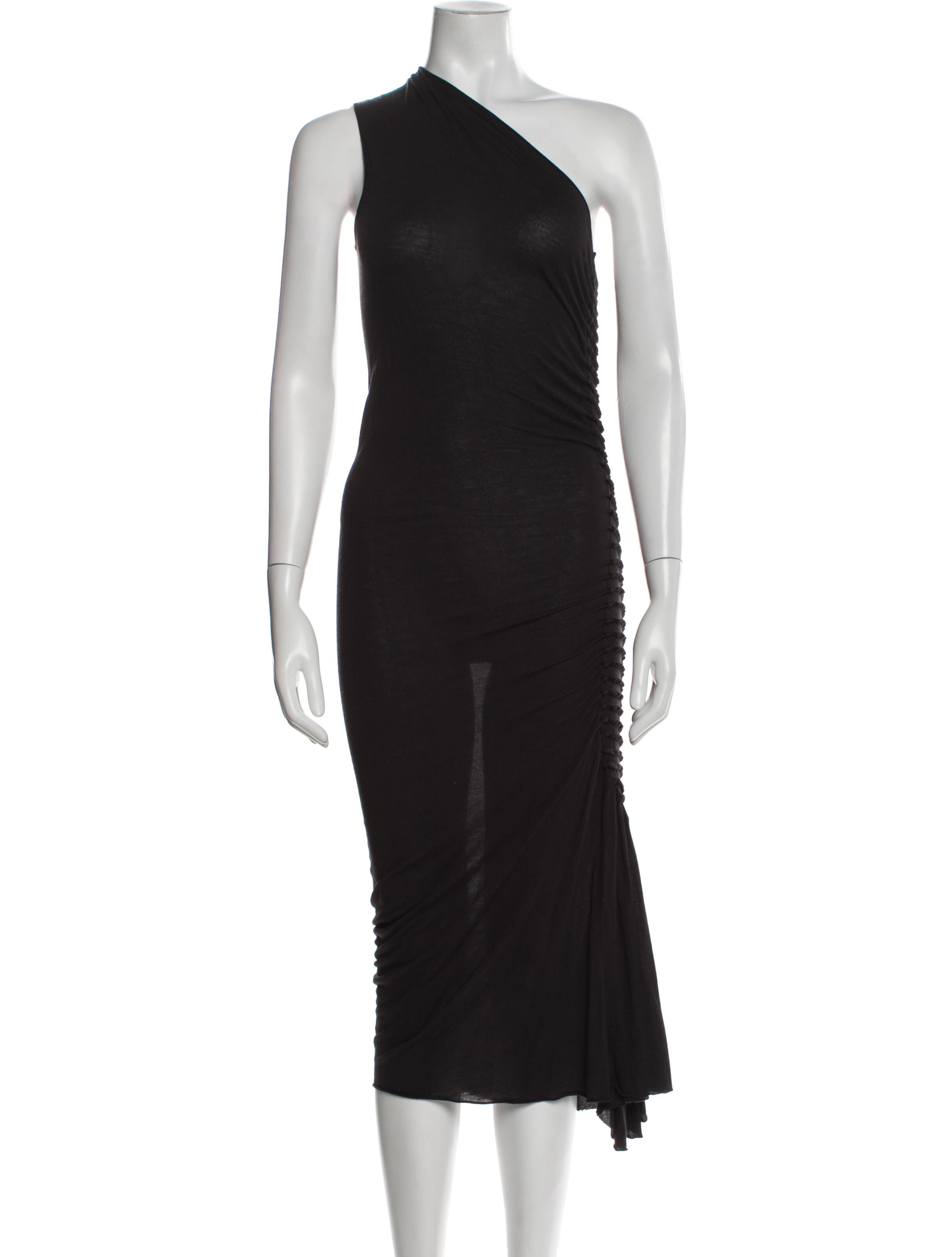 Rick Owens Lilies One-Shoulder Mini Dress