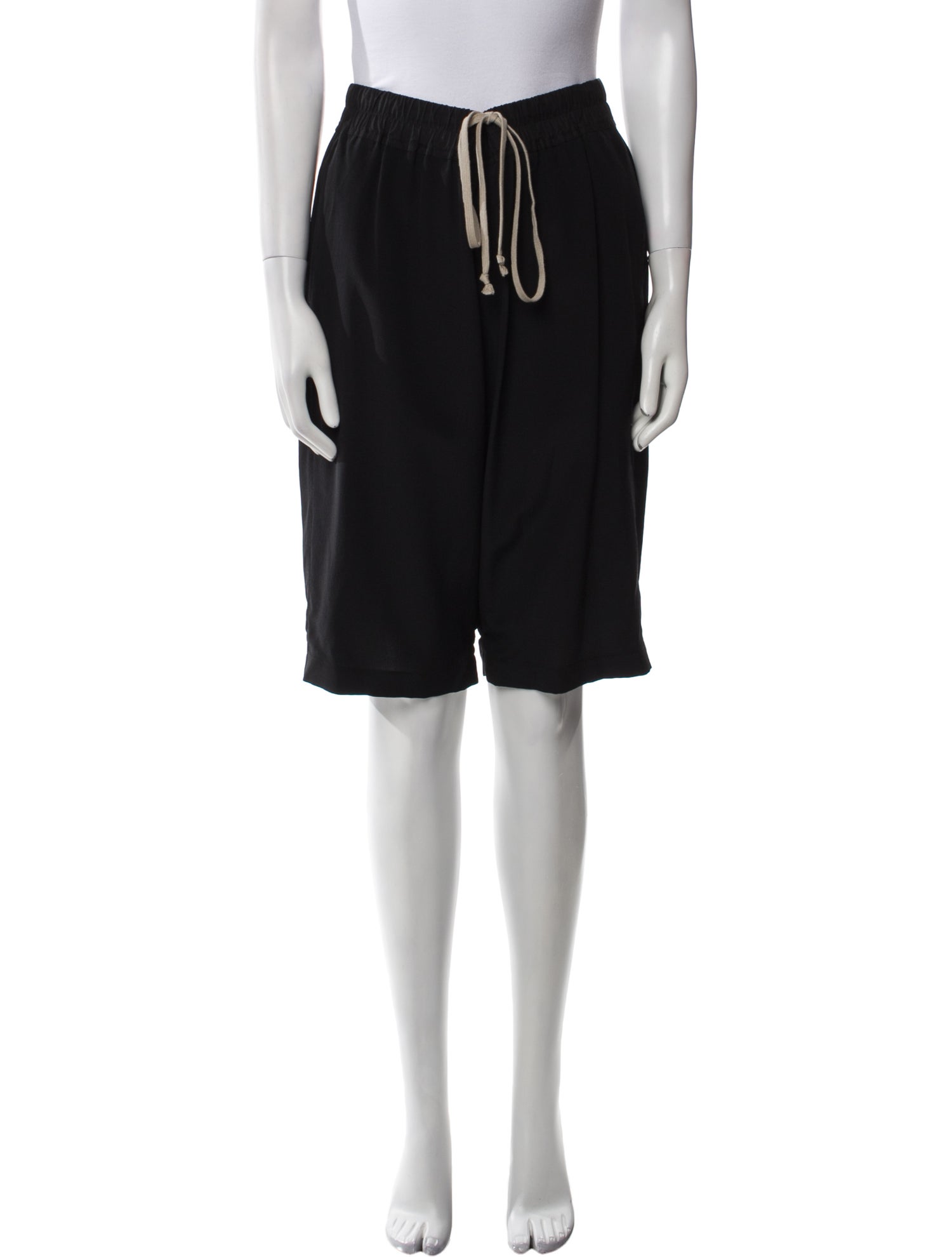 Rick Owens Silk Knee-Length Shorts