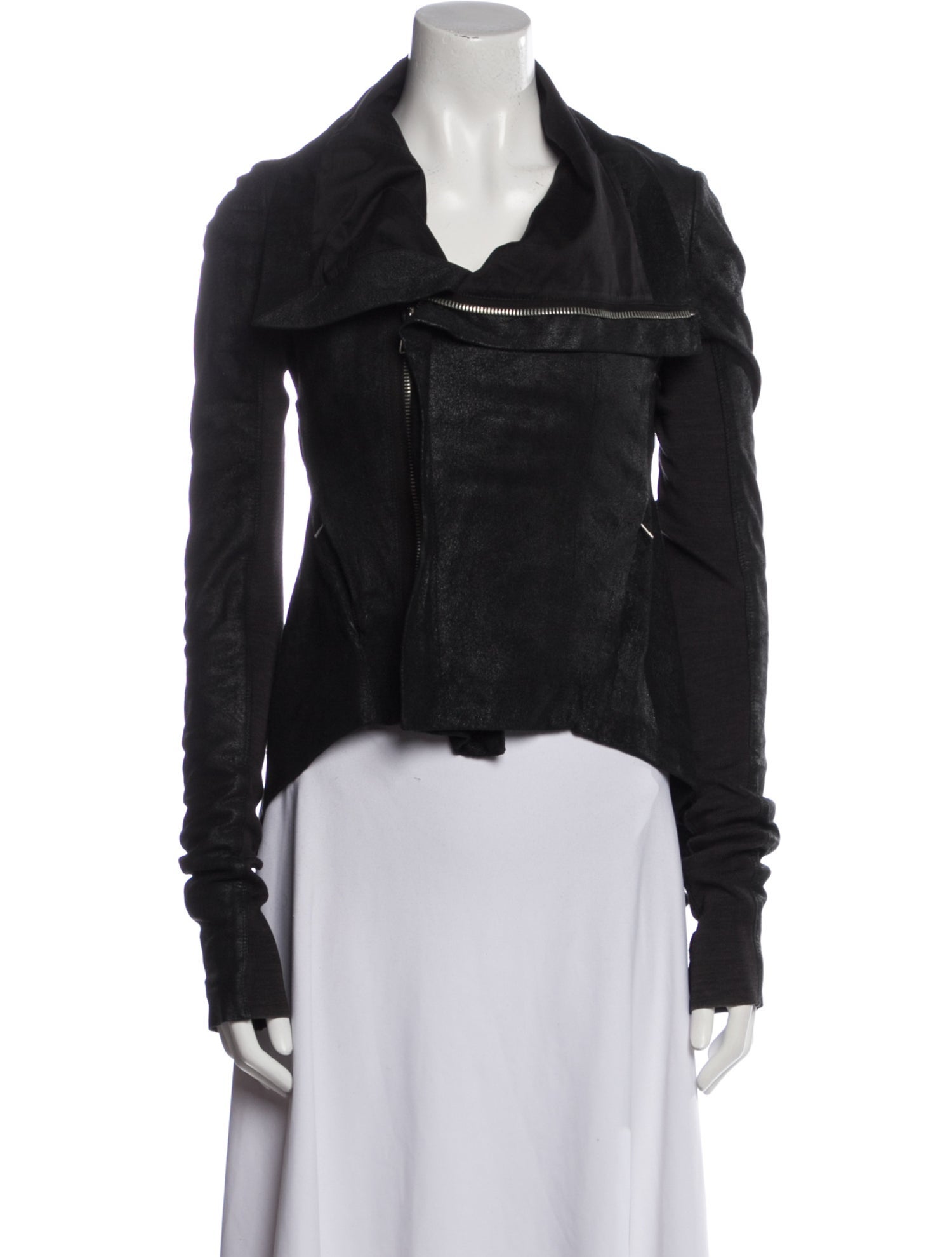 Rick Owens Lamb Leather Biker Jacket
