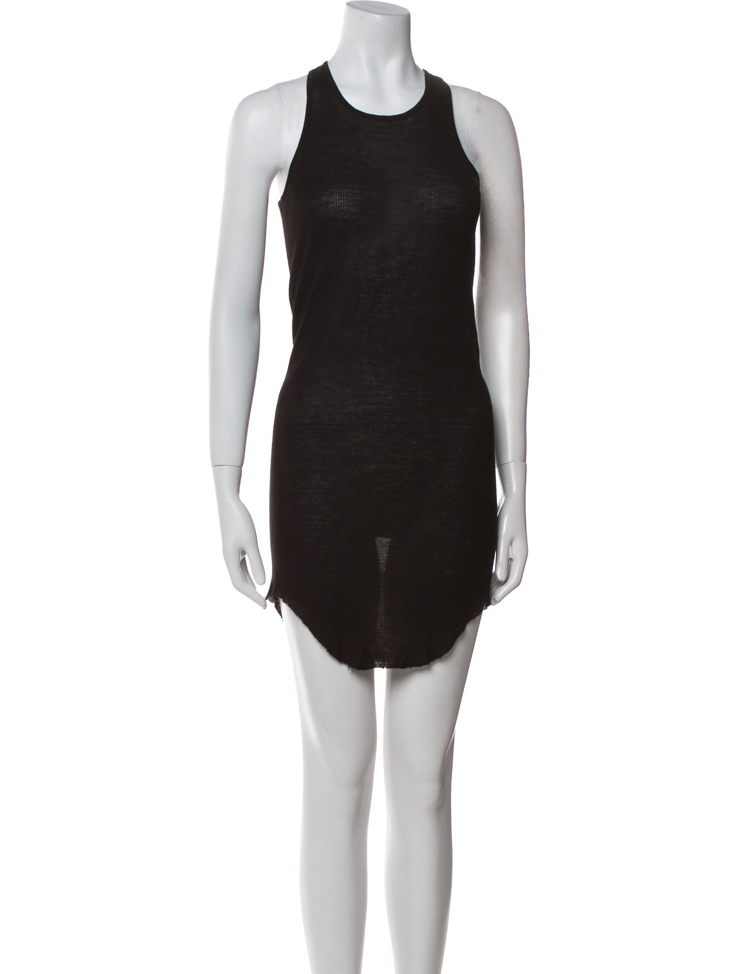 Rick Owens Scoop Neck Mini Dress