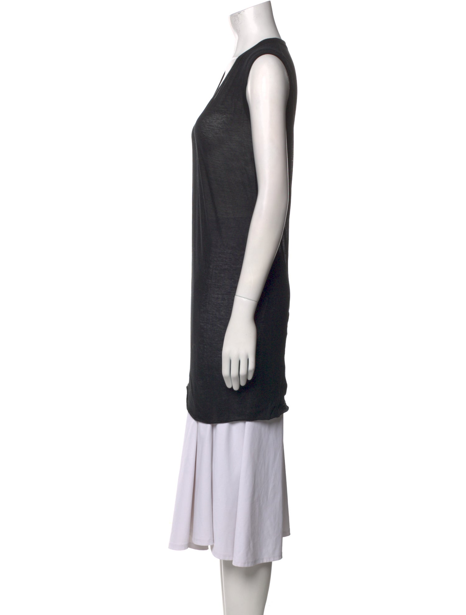Rick Owens Scoop Neck Sleeveless Tunic
