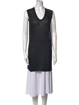 Rick Owens Cowl Neck Sleeveless Tunic