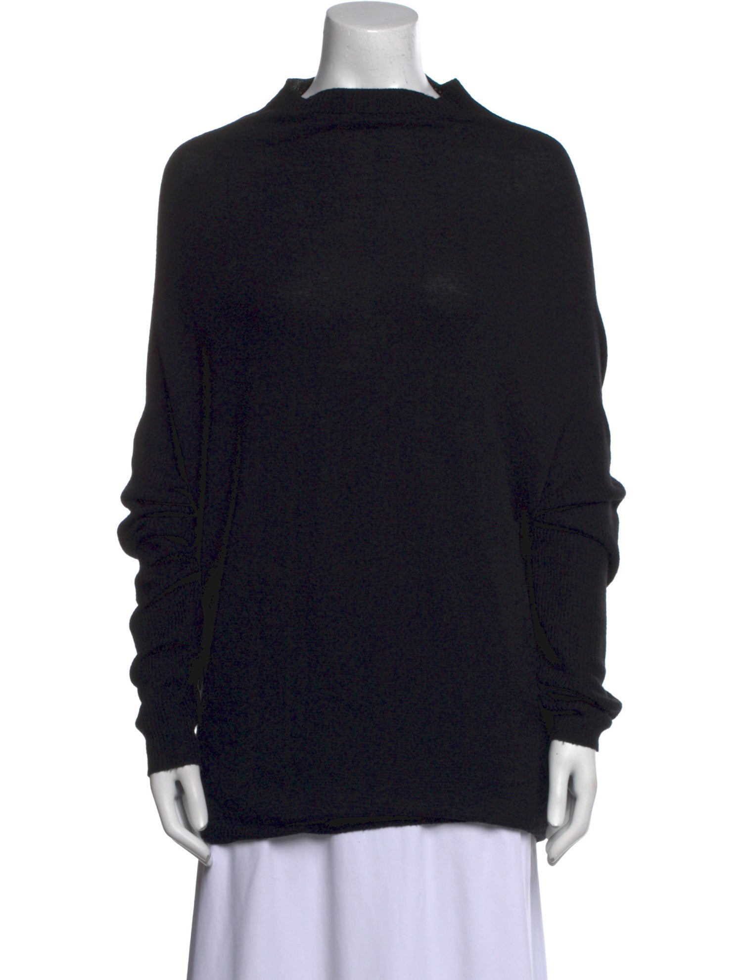 Rick Owens Merino Wool Mock Neck Sweater