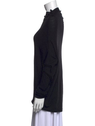 Rick Owens Merino Wool Mock Neck Sweater