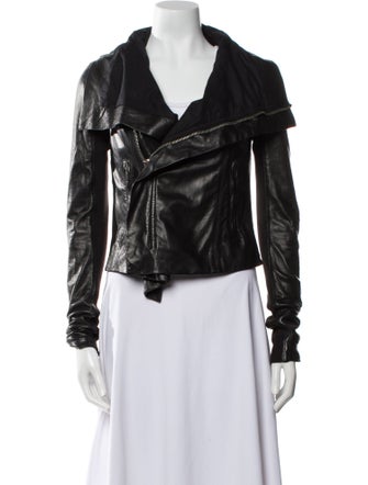 Rick Owens Lamb Leather Biker Jacket