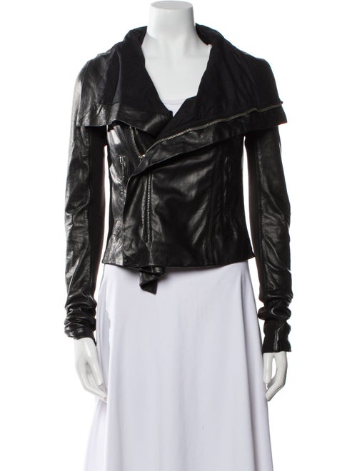 Rick Owens Lamb Leather Biker Jacket