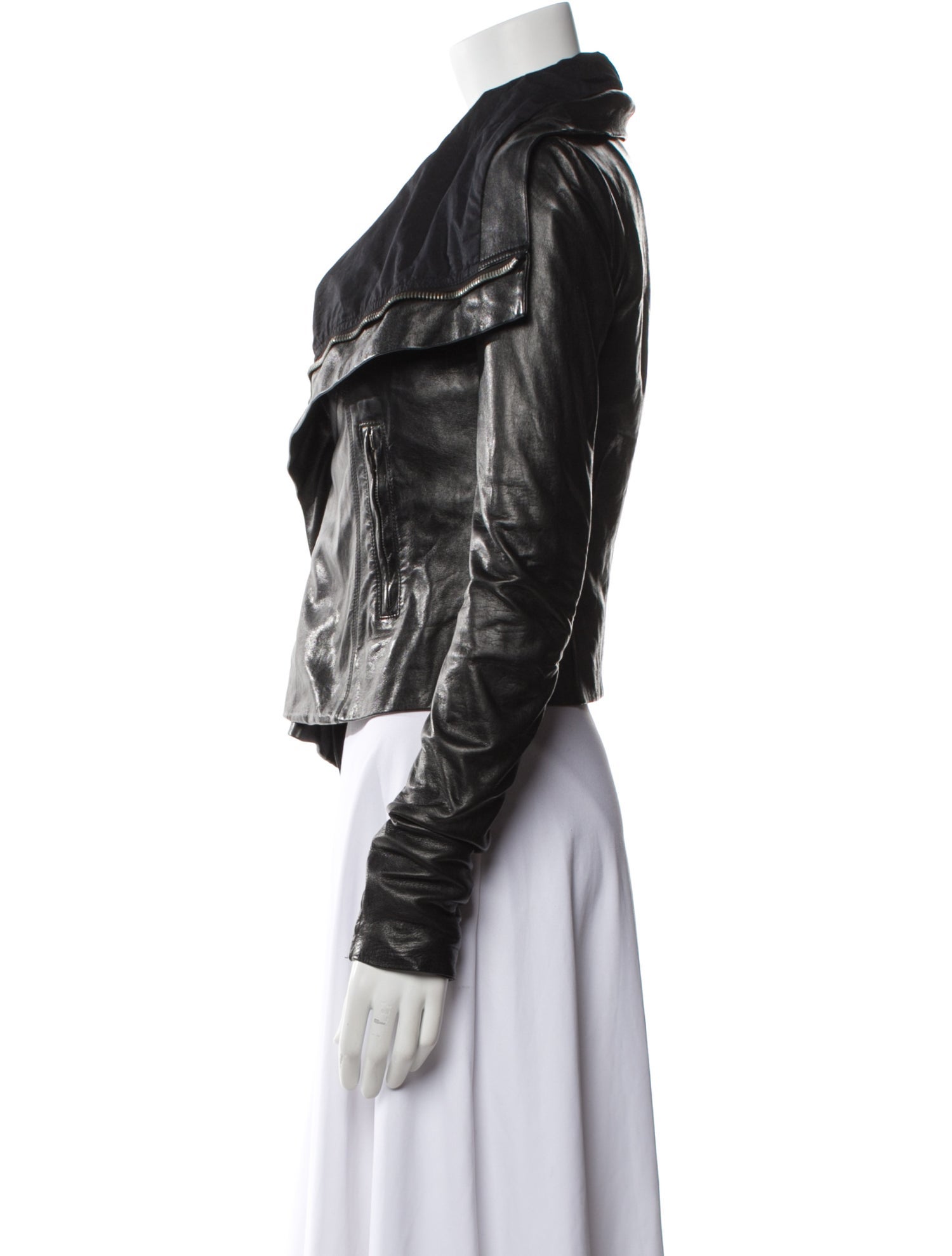 Rick Owens Lamb Leather Biker Jacket