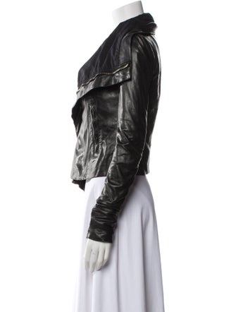 Rick Owens Lamb Leather Biker Jacket