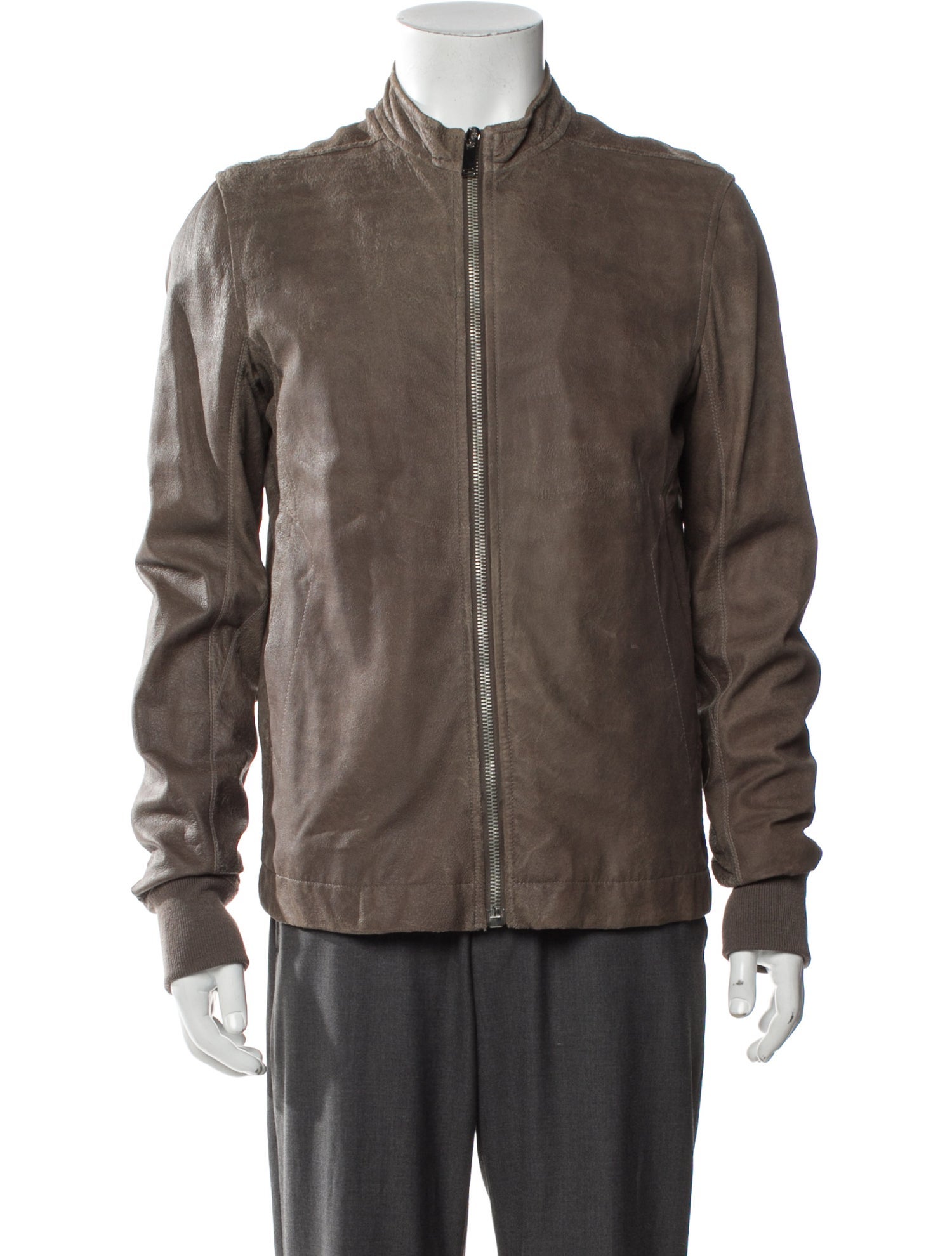 Rick Owens Lamb Leather Bomber Jacket