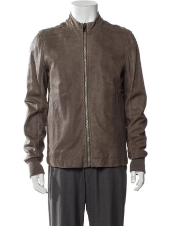 Rick Owens Lamb Leather Bomber Jacket