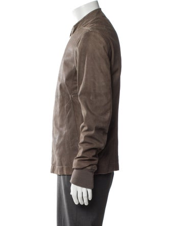 Rick Owens Lamb Leather Bomber Jacket