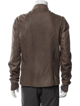 Rick Owens Lamb Leather Bomber Jacket