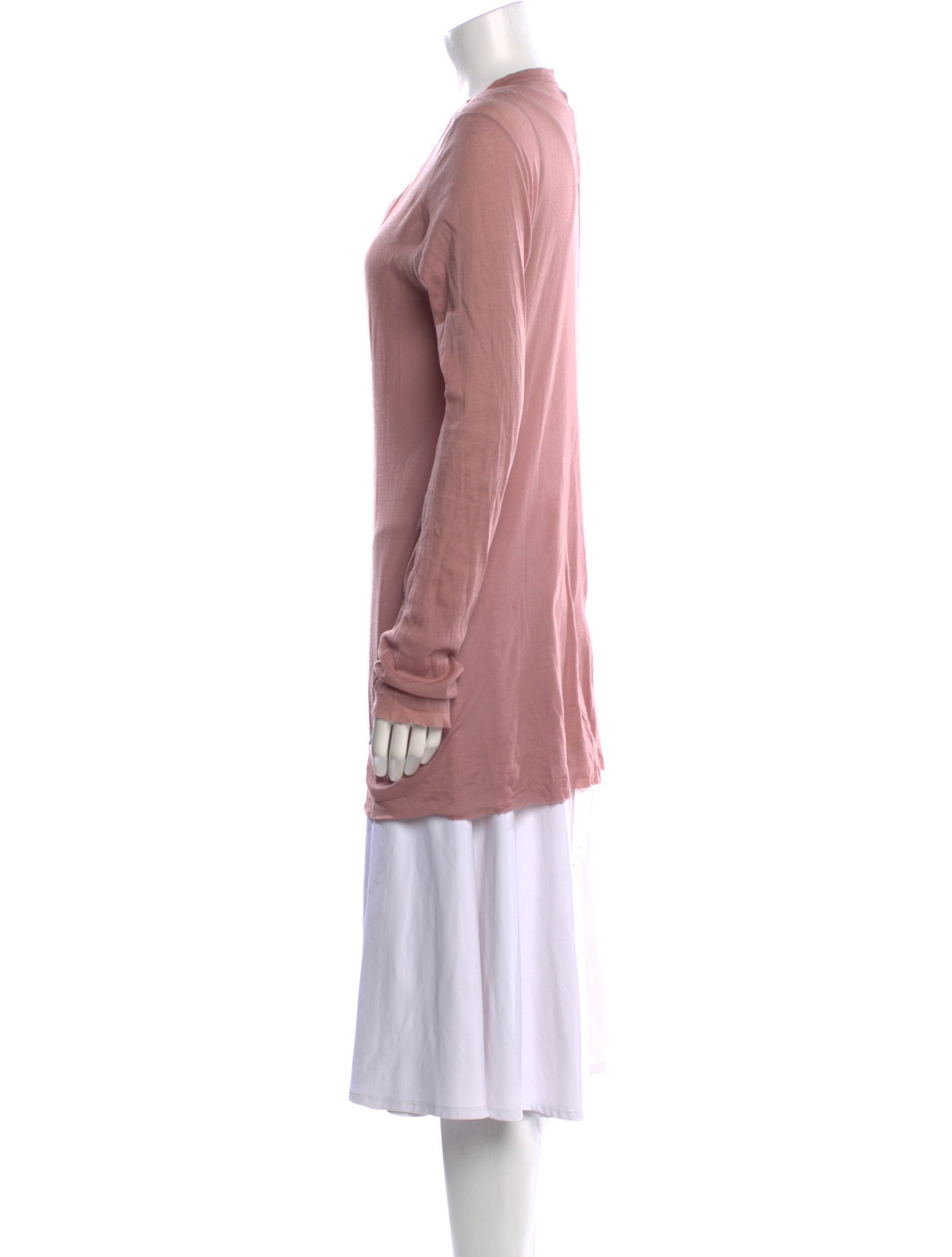 Rick Owens Cowl Neck Long Sleeve Tunic