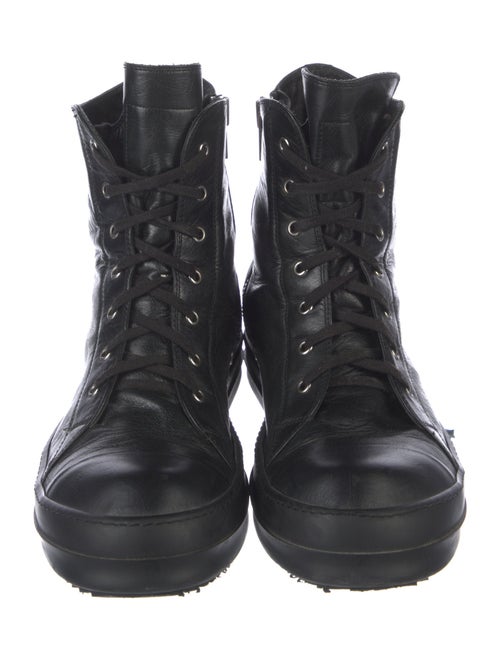 Rick Owens Leather Lace-Up Boots