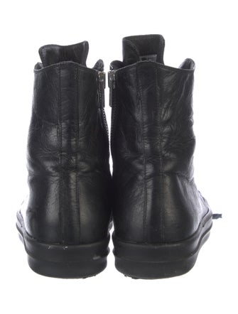 Rick Owens Leather Lace-Up Boots