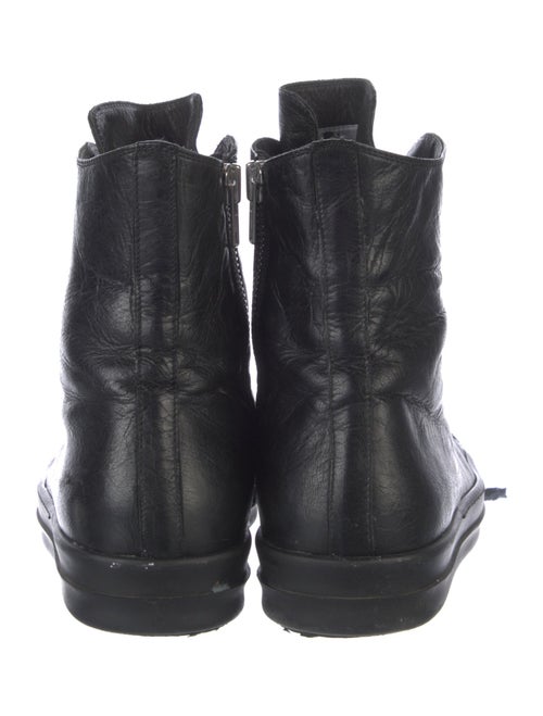Rick Owens Leather Lace-Up Boots