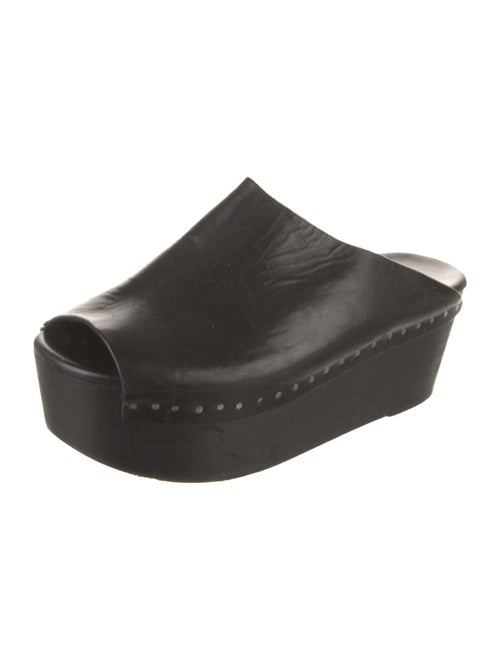 Rick Owens Leather Studded Accents Slides