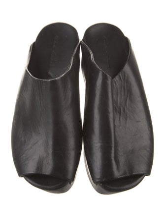 Rick Owens Leather Studded Accents Slides