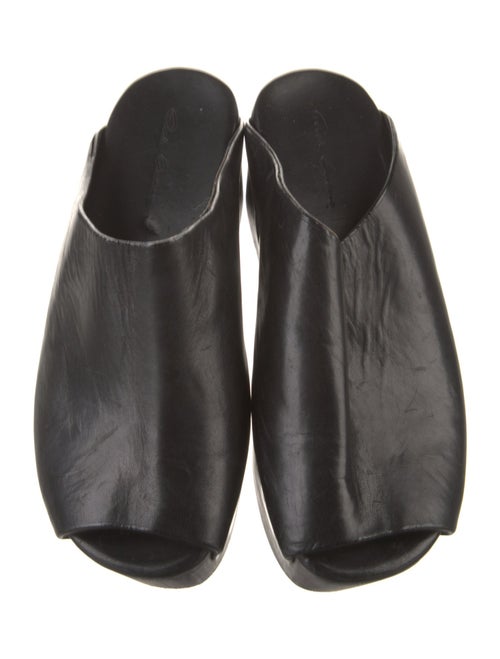Rick Owens Leather Studded Accents Slides